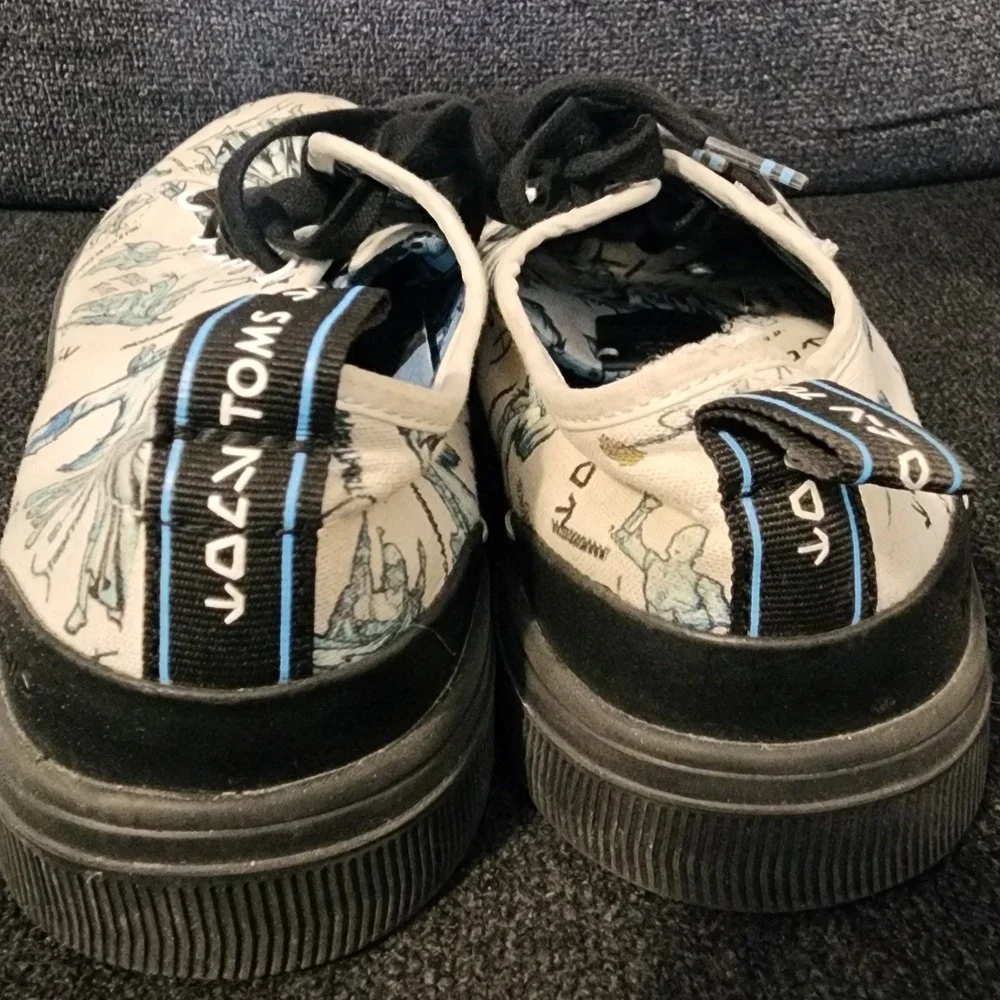Toms Star Wars Boba Fett Mens Size 10 Lace Shoes Black Sole‎